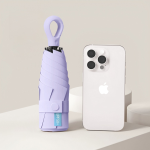 💕Sun Protection and Cooling💕Heart Handle 50% off Capsule Umbrella for Sunny and Rainy Days Student Girls UV Protection Black Plastic Sun Umbrella五折胶囊伞