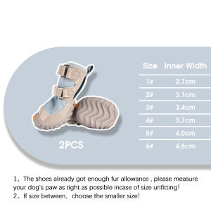 HamshMoc 2PCS Dog Boots Waterproof Fabric Anti Skid Bottom Reflective Small Medium Dogs Outdoor