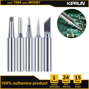 KIPRUN หัวหัวเหล็กบัดกรีเปลี่ยนหัวเหล็กเหล็กอัลลอยแบบไร้ตะกั่ว5ชิ้น900M-T-I สำหรับเครืองมือซ่อมโทรศัพท์ที่บัดกรีเหล็กหัวเหล็ก