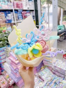 [MUA 2 GIẢM 5%]Bịch Dây Xoắn Kẽm Nhung DIY Tự Làm Hoa Handmade Quà Tặng Bạn Gái Bạn Bè