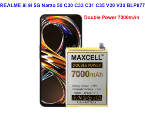 Baterai Maxcell Doubel Power REALME 8i 9i 5G Narzo 50 Realme C30 C33 C31 C35 V20 V30 BLP877