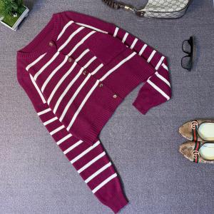 cardigan top crop loli/sweater rajut striped korean still