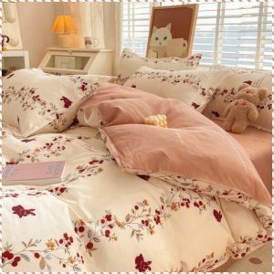 ผ้านวมผ้าปูที่นอน ดูดความชื้นได้ดี สะดวกสบายและระบายอากาศได้ดี มนุษยธรรม นุ่มนวลและเรียบเนียน