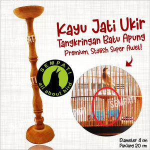 SEMPATI Tangkringan Branjangan 20 Cm Kayu Batu Apung Sangkar Kandang Burung Branjangan TBJ20