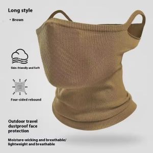 Autumn Winter Sport Bandana Breathable Windproof Ear Hanging Neck Protection Scarf Cycling Bike Face Cover Hiking Running Neck Gaiter Soft Scarf Men