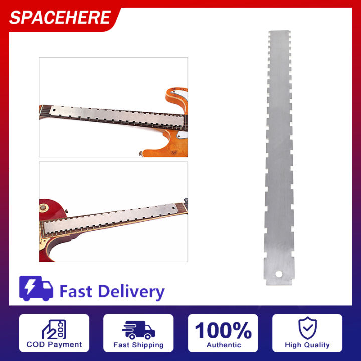 BABEDUO Stainless Steel Dual Scale Guitar Neck Notched Straight Edge