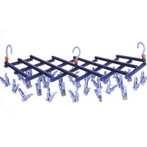 29 Clips Foldable Windproof Clothes Drying Plastic Rack / Plastic Sock Clips / Multi Clamp Clips Hanger/LocalStock