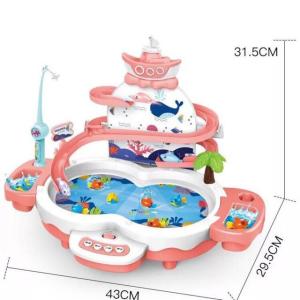 MAINAN PANCINGAN 3 in 1 PANCINGAN IKAN MAGNET SELUNCURAN PENGUIN MINI PIANO MODEL TERBARU