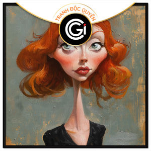 Tranh biếm họa chân dung chất liệu sơn dầu.Tranh treo tườngdán tường trang trí nội thất.CGI-1278