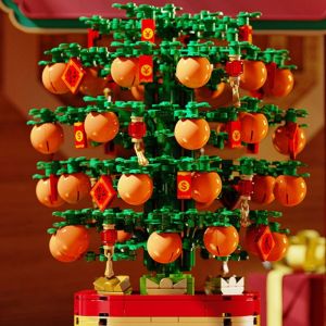 Ready Stock Sembo Block Mandarin Orange Tree Chinese New Year Building Blocks MUSIC BOX and LIGHT FUN