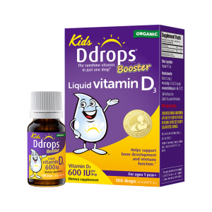 Ddrops Kids Vitamin D3 600IU Drops + DHA Spray – Bone & Brain Support | Imported from Canada Childrens calcium supplementation leads to height growth