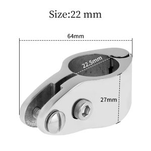 AndyMarine 316 Stainless Steel Fitting Boat Bimini Top Hinged Jaw Slide Easy Install Marine Hardware 22/25/30/32/38mm