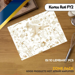 [ 10 LEMBAR ] Kertas Roti Motif 28 x 38 CM | Alas Roti Sandwich | Baking Paper Motif | Wrapping Paper Foodgrade | Alas Makanan Roti / Kue