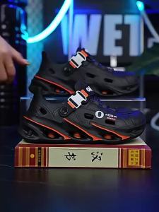 MenS Summer Outdoor Non-Slip Driving Clogs Large Size Full-Cover Slippers Sporty Thick-Soled Beach Sandals