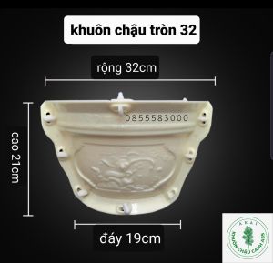 Khuôn đúc chậu cảnh tròn 32 (khuôn chậu ABS có lòng trong)