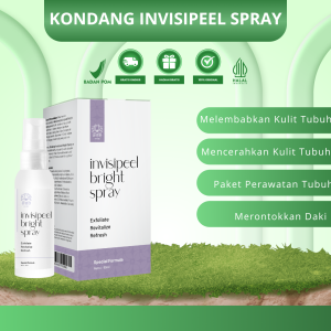 KONDANG INVISIPEEL BRIGHT SPRAY - MENGANGKAT SEL KULIT MATI DAN MINYAK BERLEBIH PADA KULIT TUBUH