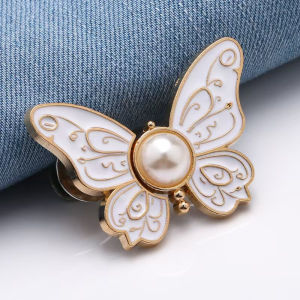 Attraction 1Pair Butterfly Waist Buckle For Women Skirt Jeans Adjustable Waist Clip Waist-narrowing Buttons Metal Pins Clothing Accessories Topitem👍