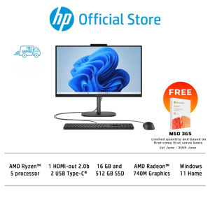 HP OmniStudio All-in-One Desktop 24-cv0015d PC | AMD Ryzen 5 | AMD Radeon Graphics | 16 GB RAM | 512 GB SSD | Windows11