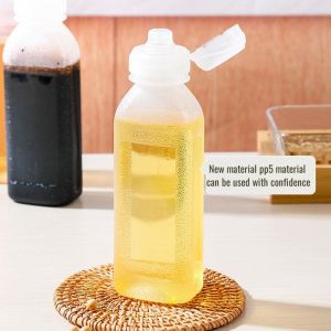 Squeeze Oil Bottle Leak-Proof Kitchen Condiments Container Plastic Oil Spray Bottles Salad Sauce Dispenser Bottle