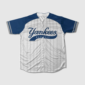 Kaos Baju Dewasa Jersey Baseball NEW YORK YANKEES Full Print | Bisa Custom