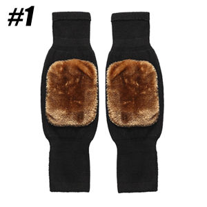 1Pair  Men Women Thick Wool Leg Warmers Winter Rheumatic Arthritis Knee Braces Leggings Leg Sleeves Ski Cycling Running Knee Wraps