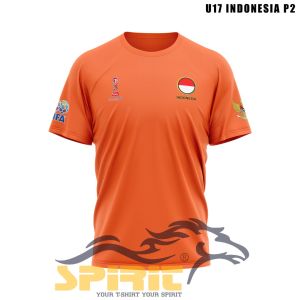 Kaos Tshirt Bola Baju Sepak Bola Piala Dunia Fifa Indonesia U-17 Katun 24s All Size Lengan Pendek