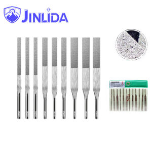 JINLIDA Bộ Dũa Kim Cương Dụng Cụ Mài Và Đánh Bóng Khuôn Kim Loại Dũa Nhỏ Mỏng Và Phẳng Để Tạo Hình.
