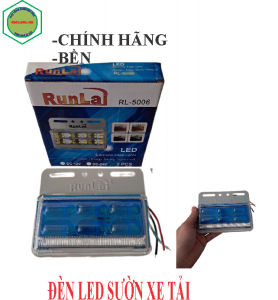 ĐÈN LED SƯỜN XE TẢI MÀU XANH DƯƠNG 24V RUNLAI CHÍNH HÃNG
