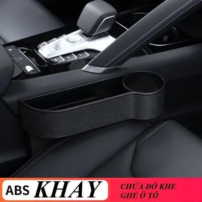 Khay chứa đồ khe ghế ô tô khay nhựa đựng nước kẹp khe ghế trong ô tô