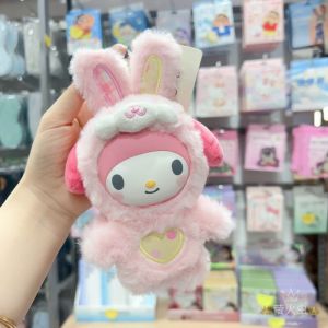 Aoduoyaya Cute Kuromi My Melody Plush Keychain Kawaii Bag Pendant Gift for Kids Girls Desk Decor Ornaments