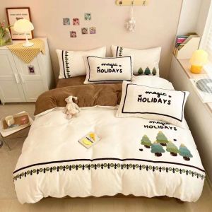 Bộ chăn ga gối nỉ nhung thêu nổi 5D siêu sang  mẫu mới 2023  đủ siz 1m6 x 2m  1m8 x 2m 2m x 2m2