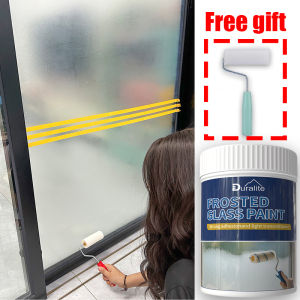 Free tool✨ Duralite Glass Frosted Paint Waterproof Sunscreen Paint 500g/1000g Indoor and outdoor window privacy stickers office home bathroom window blackout sun protection privacy art paint