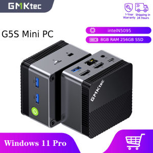 GMKtec G5S Mini PC Intel N5095 Windows 11 Pro Mini PC 8GB DDR4 256GB PCIe M.2 SSD WiFi 6 BT5.2 Desktop Computer
