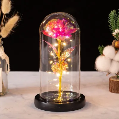 Lampu LED Bunga Mawar Dekorasi Beauty And The Beast Rose | Pajangan Kado Hiasan