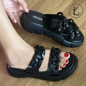 Slide Sandal By Hilos - Sandal Selop Wanita Model Korea Ready Stock Tipe Wedges Anti Air dan Anti Selip