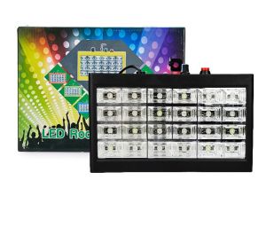 ไฟแฟลช Eyourlife ไฟแฟลช 12 LED 18 LED 220วัตต์ RGB ไฟเวทีดิสโก้ DJ ไฟเวทีพร้อมเสียงเปิดใช้งาน แสงไฟพื้นหลังสำหรับงานแต่งงาน KTV