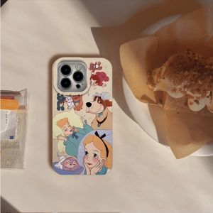 For iPhone 14 Pro max Disney princess Alice ins Trendy shell 13 12 11 15 8plus 7plus iPhone Case XR X Xs Max 11pro