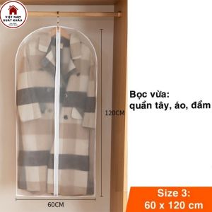 Túi Bọc Quần Áo Treo Tủ Có Khóa Chống Bụi Túi Trùm Quần Áo Chống Bụi Chống Thấm Đủ Size Clothes Bag