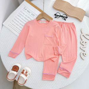 KIM060 Bộ dài Minky Mom (9-27kg) chạy viền áo có túi 5 màu tươi mát vải thun lạnh mềm mịn cho bé