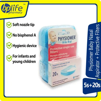 Physiomer Baby Nasal Aspirator + Protective Filters 5s + 20s (Value Pack)