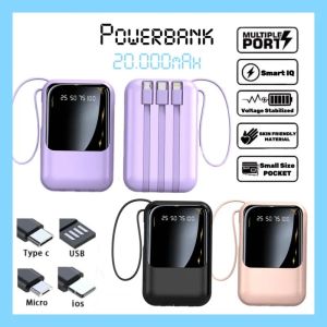 Powerbank 20000 mAh Dengan Screen Digital Display Indikator LED - Lcd Daya Tahan Lama Desain Modern