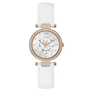 GUESS ORIGINAL - GUESS GW0382L3 - WOMEN LA - Putih - Kulit - Diameter 32 CM. Water Resist 30 Meter Jamdunia / Jam dunia JD18 # Jam Tangan Wanita Jam Tangan Cewek Jam Wanita Jam Anti Air # GUESS GW 0382 L3 GUESS GW0382 JAM GUESS 0382 S003