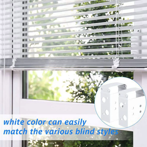 6 Pcs Plastic Window Blinds Headrail Bracket White for Head Track End Cover Holder Box Mounting Bracket for Window Blind