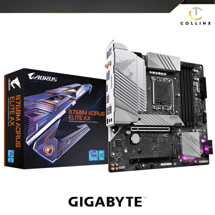 Gigabyte B760M AORUS ELITE AX DDR4 Motherboard Unparalleled Performance  Advanced Thermal Design Thermal Guard Fast Networks Smart Fan 