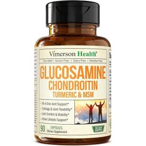 Glucosamine Chondroitin MSM and Turmeric Supplement - Joint Support Supplement for Women & Men with Boswellia & Glucosamine Sulfate 1500 mg. Used for Cartilage & Joint Health & Fle