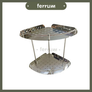 [ FERRUM ] Rak Shampo Kamar Mandi Tempat Shampo Sabun 2 Susun 2502B Stainless Steel Sudut