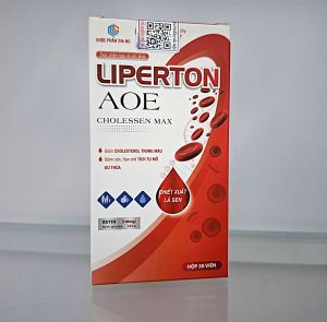 Hỗ trợ giảm mỡ máu mỡ gan giúp tăng cường chuyển hóa chất béo và hạn chế lão hóa/ Liperton AOE H30V