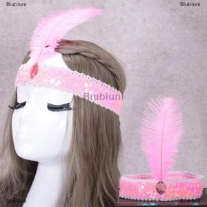 [COD] Biubiuni 1 cái dễ thương lông Headband flapper sequin headpiece trang phục Head Band màu sắc khác nhau Đảng ủng hộ