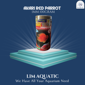 (BOTOL) AKARI RED PARROT 1 MM 100 GRAM / MAKANAN IKAN PARROT 100 GRAM