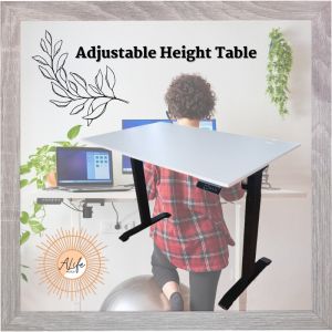 ALife World  Meja Boleh Laras Ketinggian Ofis  Adjustable Table Height Office Table Standing Desk Motorized Desk Stand Desk Standing Desk Smart Desk Height Adjustable Table Electric Table Digital Table